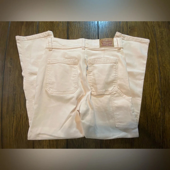 Levi High Rise Straight Crop Light Pink Size 27 B18 - Picture 2 of 7